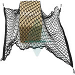 High quality Elastic black bungee cargo net with Carabiner hook 